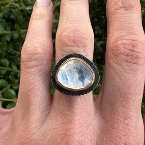 Rainbow Moonstone Ring